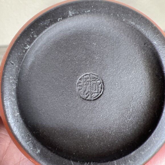 Vintage Chinese Handmade Yixing Zisha Clay Teapot And Teacups Artist Signed - Picture 2 of 12